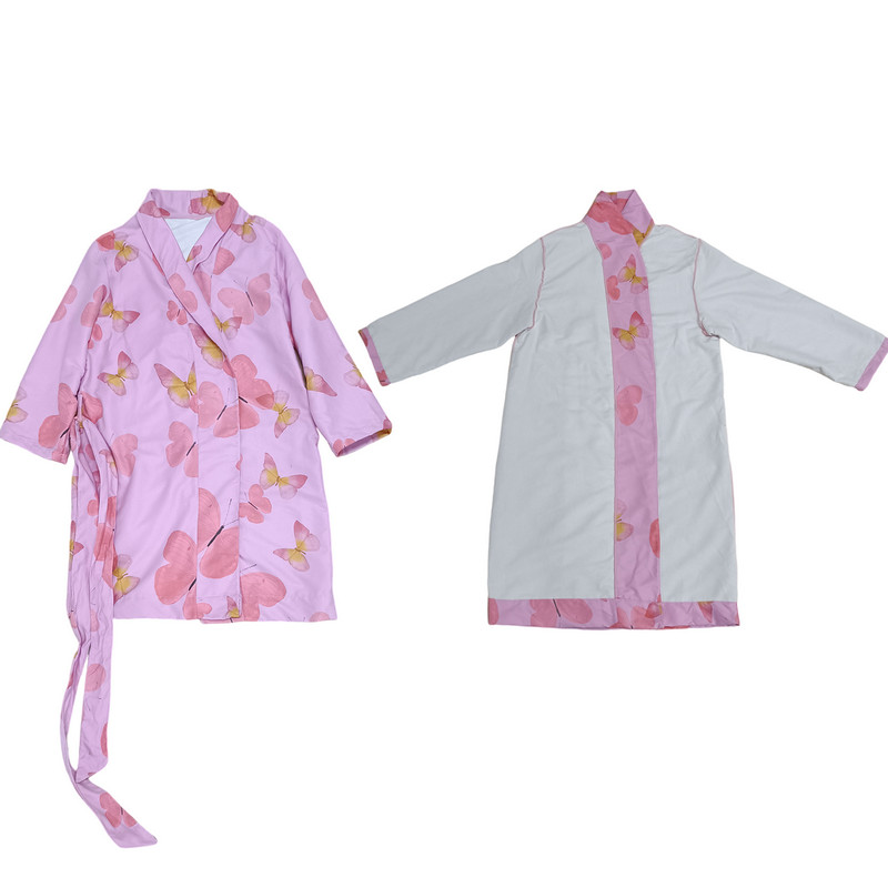 Microfiber Printed Bathrobe For Adult