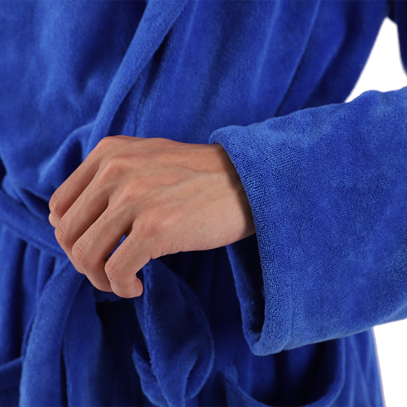 Microfiber Cationic Suede Fabric Bathrobe